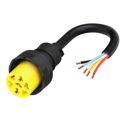 CONECTOR ELÉTRICO DE 5 VIAS MACHO AMARELO PARA LANTERNAS DE LED DA FACCHINI COM RABICHO DO LADO ESQUERDO (004 UN.) - CONE56