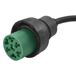 CONECTOR ELÉTRICO DE 5 VIAS MACHO VERDE PARA LANTERNAS DE LED PARA CARRETAS FACCHINI COM RABICHO DO LADO DIREITO - CONE55