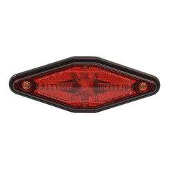 LANTERNA LATERAL VERMELHA DIAMANTE UNIVERSAL DE 03 LEDS PARA CONECTOR DE 2 VIAS - LANT277-VM-LED