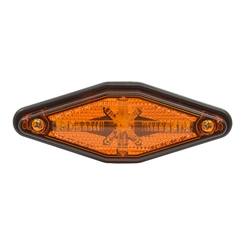 LANTERNA LATERAL AMARELA DIAMANTE UNIVERSAL DE 03 LEDS PARA CONECTOR DE 2 VIAS - LANT277-AM-LED