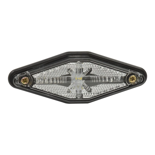 LANTERNA LATERAL CRISTAL DIAMANTE UNIVERSAL DE 03 LEDS PARA CONECTOR DE 2 VIAS - LANT277-CR-LED