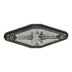 LANTERNA LATERAL CRISTAL DIAMANTE UNIVERSAL DE 03 LEDS PARA CONECTOR DE 2 VIAS - LANT277-CR-LED