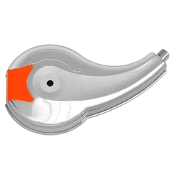 CALOTA PLÁSTICA CROMADA PARA RODOAR DO LADO DIREITO DE MODELO CURVO COM REFLETIVO LARANJA - RODO72-D