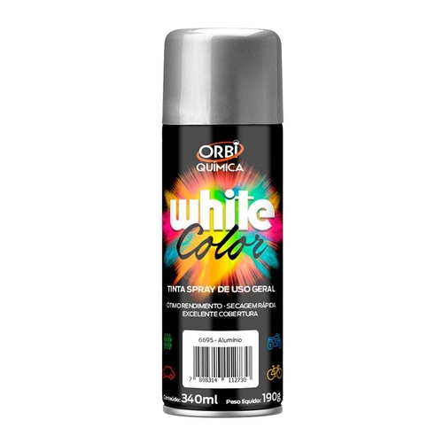 TINTA ORBISPRAY DE 340ML COM 190 GRAMAS DE COR ALUMÍNIO - TINT05