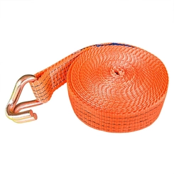 CINTA DE AMARRAÇÃO LARANJA PARA 5 TONELADAS DE 10,00M X 50MM COM GANCHO J - CINT40G-LJ