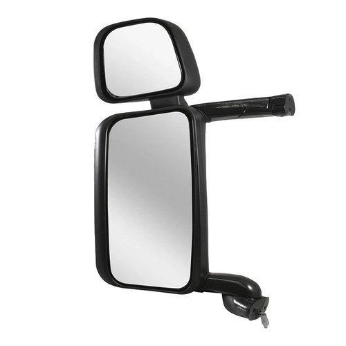RETROVISOR PRINCIPAL ELÉTRICO DE BRAÇO LONGO DE ALUMÍNIO COM RETROVISOR AUXILIAR E DESEMBAÇADOR DO SCANIA LADO ESQUERDO - RETR02K-E-DIP