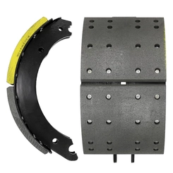 SAPATA DE FREIO TRASEIRA ENLONADA DO IVECO E TERCEIRO EIXO DE SISTEMA MASTER SEM ROLETE DE 16,5X8" - SAPA02A