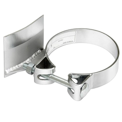 ABRAÇADEIRA DE AÇO COM SUPORTE DO TUBO LATERAL DO ESCAPAMENTO DE 5" CROMADA - ABRA37