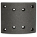 LONA DE FREIO DIANTEIRA E TRASEIRA DO MERCEDES BENZ DE 180X165MM TRUCK POWER - TH/133-TPOWER
