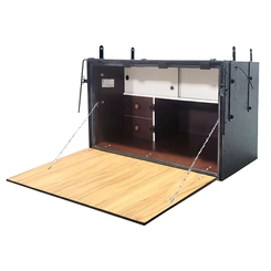CAIXA DE COZINHA DE MADEIRA DE 940MM X 640MM X 640MM COM 02 GAVETAS SUPORTE DE FIXAÇÃO E ACABAMENTO MADEIRADO - CXCO21