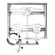 FOGAREIRO DE INOX COM MANGUEIRA REGISTRO E CHAPA COM 3 BOCAS DE 420X420X100MM DO LADO ESQUERDO - FOGA10-E