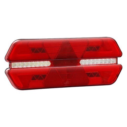 LANTERNA TRASEIRA TRIPLO X PLUS COM 66 LEDS DIRECIONAL SEQUENCIAL E UM CONECTOR DE 5 VIAS E DOIS DE 2 VIAS DO LADO ESQUERDO - LANT200-E