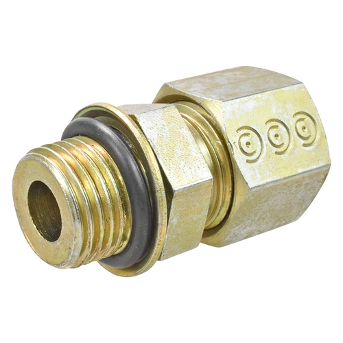 CONEXÃO RETA MACHO DE COMPRESSÃO DE METAL DE 12MM X 16MM E ROSCA 1,5MM COM ANILHA (005 UN.) - CONE132
