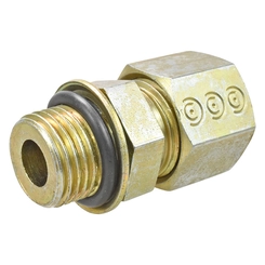 CONEXÃO RETA MACHO DE COMPRESSÃO DE METAL DE 12MM X 16MM E ROSCA 1,5MM COM ANILHA - CONE132