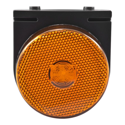 LANTERNA LATERAL AMARELA FLEXÍVEL DE LED COM SUPORTE PARA CONECTOR DE 2 VIAS - LANT08M-AM-LED