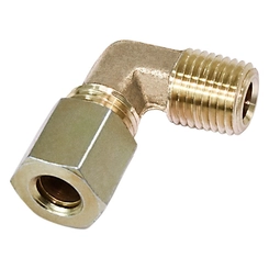 CONEXÃO COTOVELO MACHO DE METAL COM ANILHA DE 08MM X 1/4 NPT - CONE121