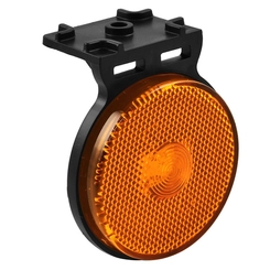 LANTERNA LATERAL AMARELA FLEXÍVEL DAS CARRETAS RANDON COM SUPORTE E CONECTOR DE 2 VIAS DE LED BIVOLT - LANT83B-AM-LED