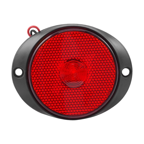 LANTERNA VERMELHA DO PEITO DAS CARRETAS DE LED COM SUPORTE E FIO DE 2 VIAS - LANT84-VM-LED