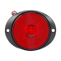 LANTERNA VERMELHA DO PEITO DAS CARRETAS DE LED COM SUPORTE E FIO DE 2 VIAS - LANT84-VM-LED