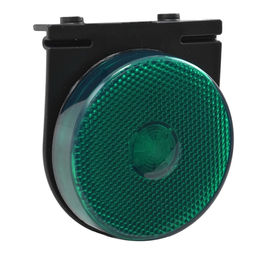 LANTERNA LATERAL VERDE FLEXÍVEL DE LED COM SUPORTE PARA CONECTOR DE 2 VIAS - LANT08M-VD-LED