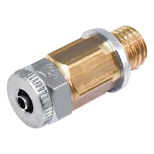CONEXÃO RETA MACHO E INSTANTÂNEA DE METAL PARA TUBO DE 06MM E ROSCA M12 (005 UN.) - CONE117