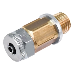 CONEXÃO RETA MACHO E INSTANTÂNEA DE METAL PARA TUBO DE 06MM E ROSCA M12 - CONE117
