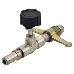 REGISTRO DE GÁS MODELO BORBOLETA PARA BOTIJÃO P13 COM CONEXÃO PARA MANGUEIRA DE 5/16" - REGI04A