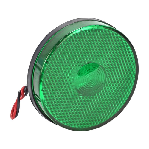 LANTERNA LATERAL VERDE FLEXÍVEL DAS CARRETAS DE LED SEM SUPORTE E DE FIO DE 2 VIAS - LANT249-VD-LED