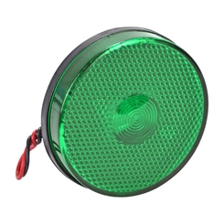 LANTERNA LATERAL VERDE FLEXÍVEL DAS CARRETAS DE LED SEM SUPORTE E DE FIO DE 2 VIAS - LANT249-VD-LED