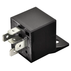 RELÊ AUXILIAR REVERSO UNIVERSAL COM 5 TERMINAIS E SUPORTE DE 24V E 40/10A DO MERCEDES BENZ VOLVO E SCANIA - RELE33-I