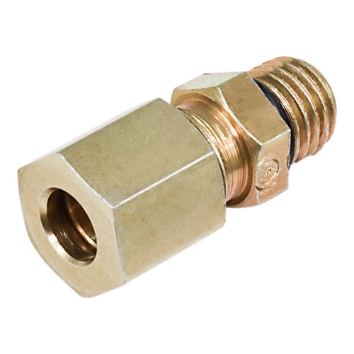 CONEXÃO RETA MACHO DE COMPRESSÃO DE METAL DE 08MM X 12MM E ROSCA 1,5MM COM ANILHA (005 UN.) - CONE125