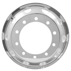 RODA DE ALUMÍNIO SEM CÂMARA A DISCO 8.25X22.5 DE VENTILAÇÃO REDONDA PARA PNEU 295 COM BICO - RODA01P-AL-I