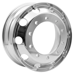 RODA DE ALUMÍNIO SEM CÂMARA A DISCO 8.25X22.5 DE VENTILAÇÃO REDONDA PARA PNEU 295 COM BICO - RODA01P-AL-I