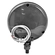 FAROL AUXILIAR 80MM UNIVERSAL COM 6 LEDS BIVOLT E FIO DE 2 VIAS REDONDO PRETO COM LUZ BRANCA - FARO95