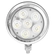 FAROL AUXILIAR DE 80MM UNIVERSAL COM 06 LEDS LUZ BRANCA E FIO DE 2 VIAS REDONDO CROMADO - FARO96