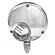 FAROL AUXILIAR DE 80MM UNIVERSAL COM 06 LEDS LUZ BRANCA E FIO DE 2 VIAS REDONDO CROMADO - FARO96