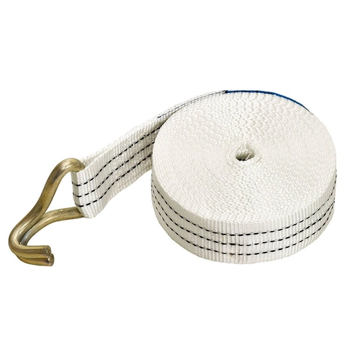 CINTA DE AMARRAÇÃO BRANCA PARA 3 TONELADAS DE 8,70M X 50MM COM GANCHO J - CINT48C-BR